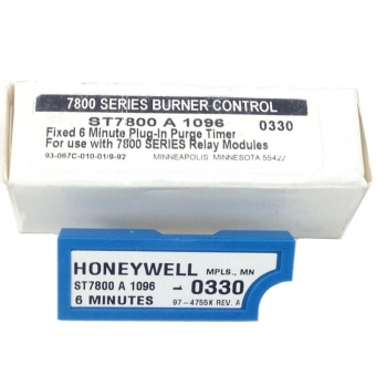 Honeywell ST7800A1096 7800 Series Burner Control Purge Timer 6 minutes